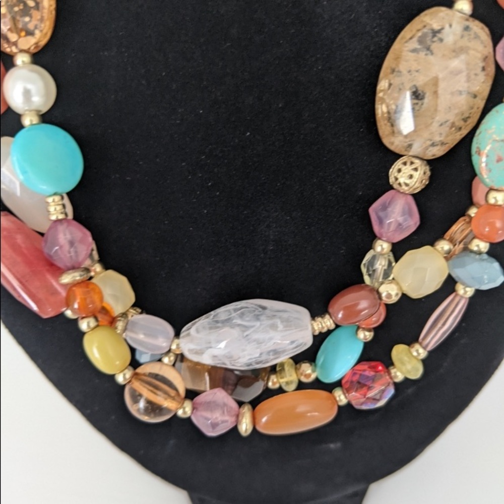 Real Gemstone layered necklace from Lia Sophia
